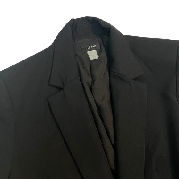 J.Crew Black Wool Blazer Size 10 Made in Japan Tailored Jacket - Picture 4 of 8
